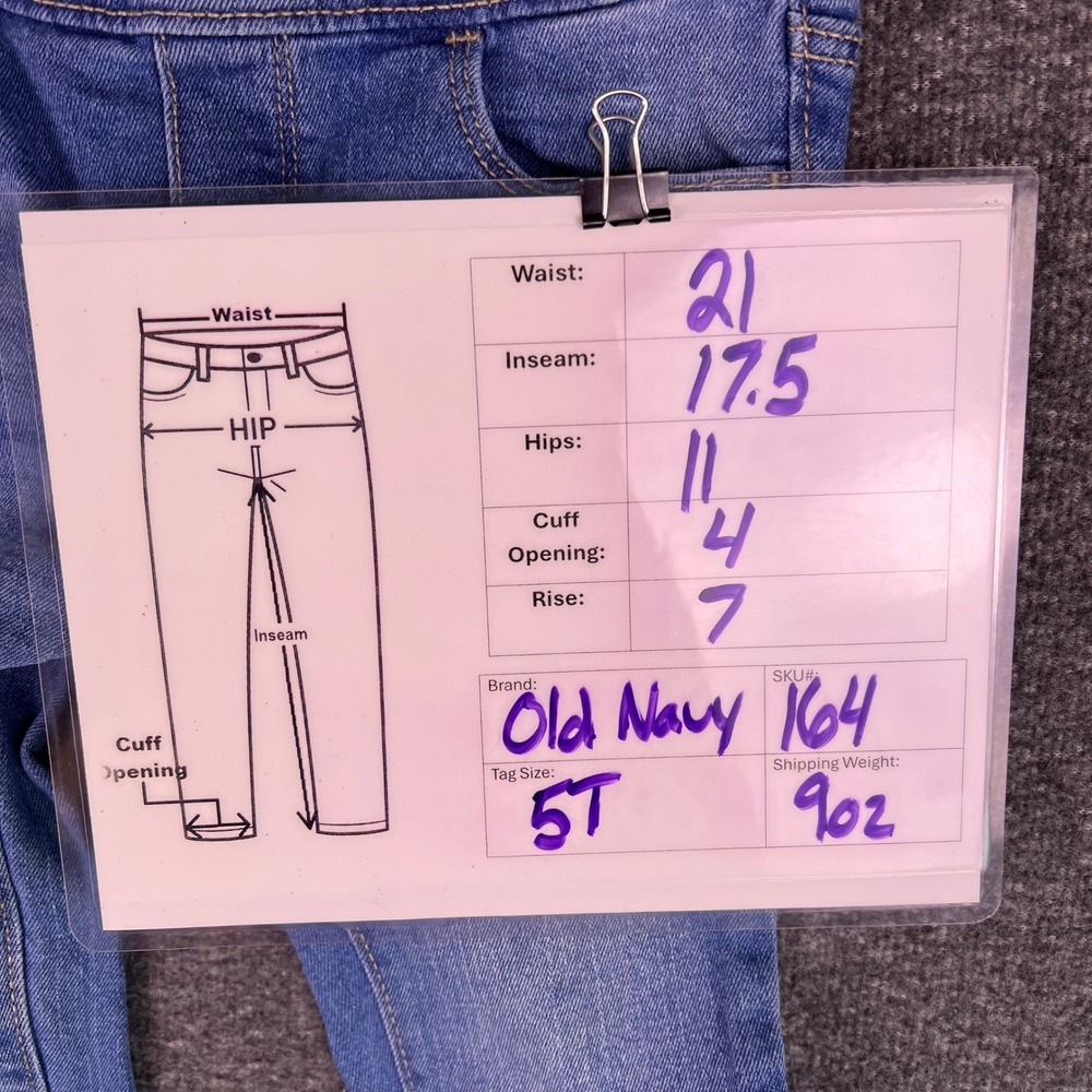 Old Navy Skinny Jeans‎ Kids 5T Blue Jegging Casual Adjustable Waist Medium Wash - Picture 3 of 12